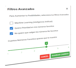 Estadísticas Avanzadas Cantidad de sorteos sin salir por números