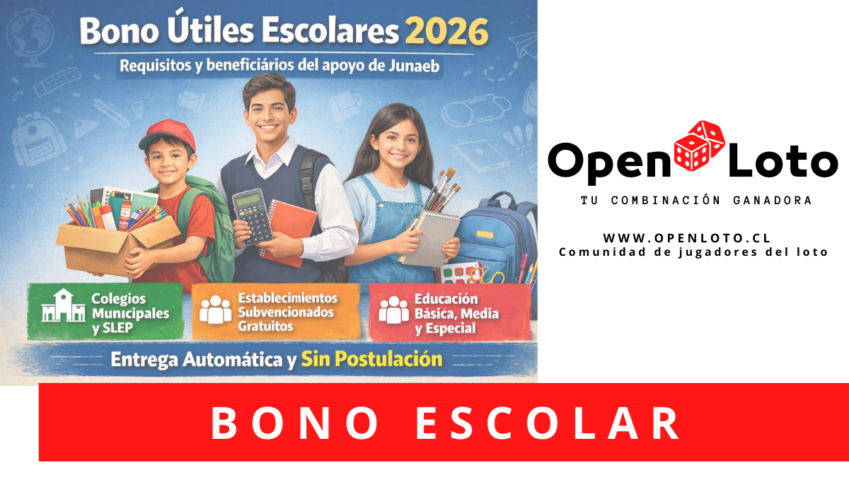 Bono Útiles Escolares 2026: revisa quiénes reciben el beneficio gratuito que entrega Junaeb